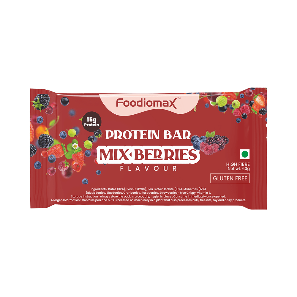 Foodiomax Protien Bar (60gm Each) Mix Berries - Image 1