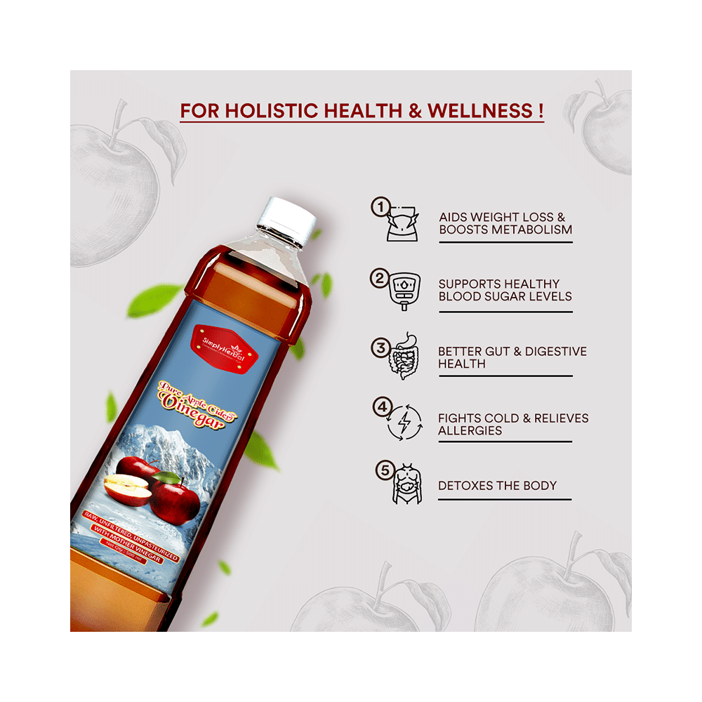Simply Herbal Pure Apple Cider Vinegar with Mother - Image 3