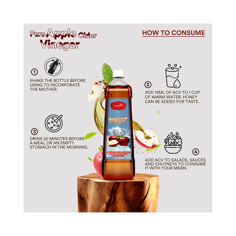 Simply Herbal Pure Apple Cider Vinegar with Mother - Image 4