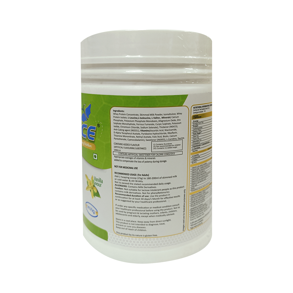 LivSource Powder with Protein & BCAA for Muscle Growth | Sugar & Gluten Free | Flavour Vanilla - Image 3