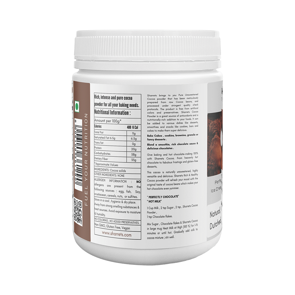 Sharrets Nutritions Cocoa Powder (225gm Each) Unsweetened - Image 2