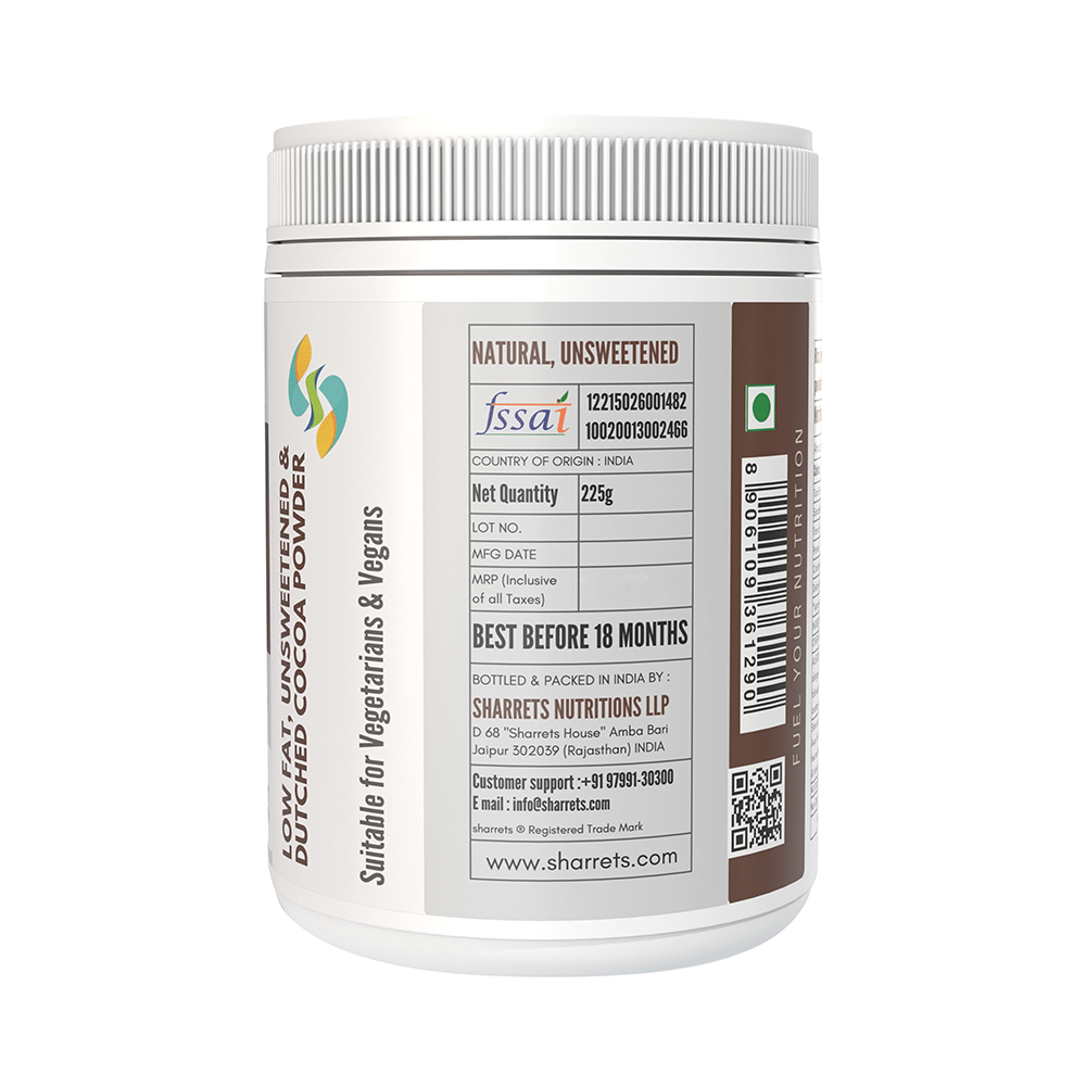 Sharrets Nutritions Cocoa Powder (225gm Each) Unsweetened - Image 3