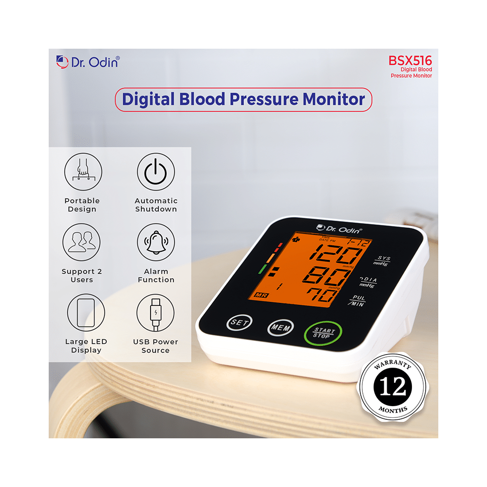 Dr. Odin BSX516 Digital Blood Pressure Monitor Black - Image 2