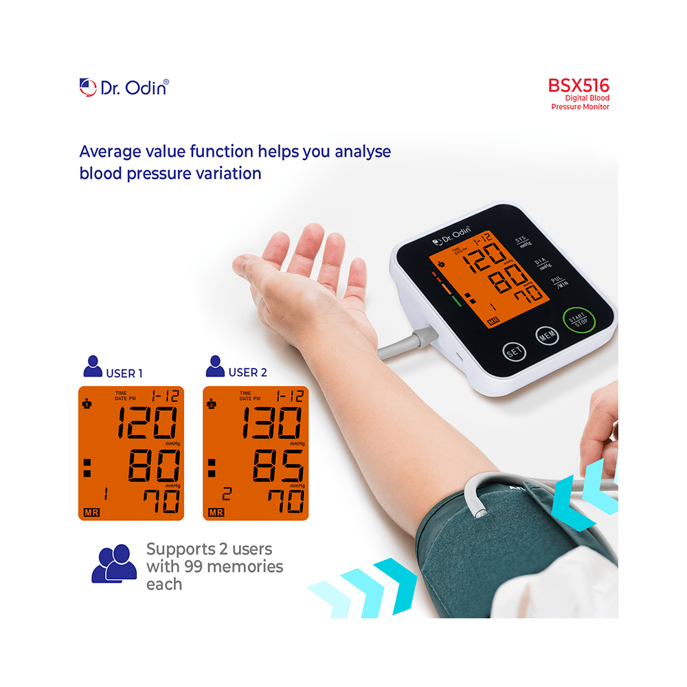 Dr. Odin BSX516 Digital Blood Pressure Monitor Black - Image 3