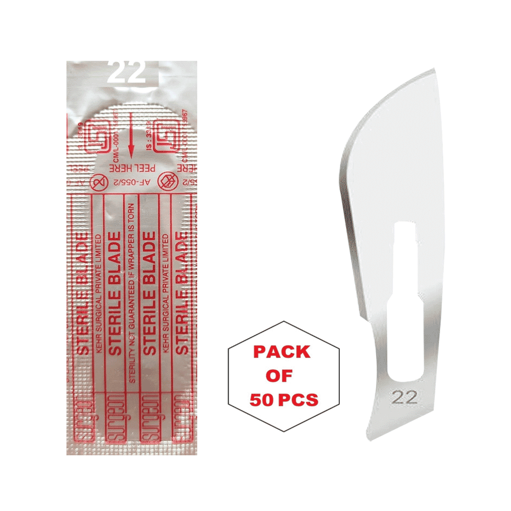 Agarwals Carbon Steel Sterile Surgical Blade  22 - Image 2