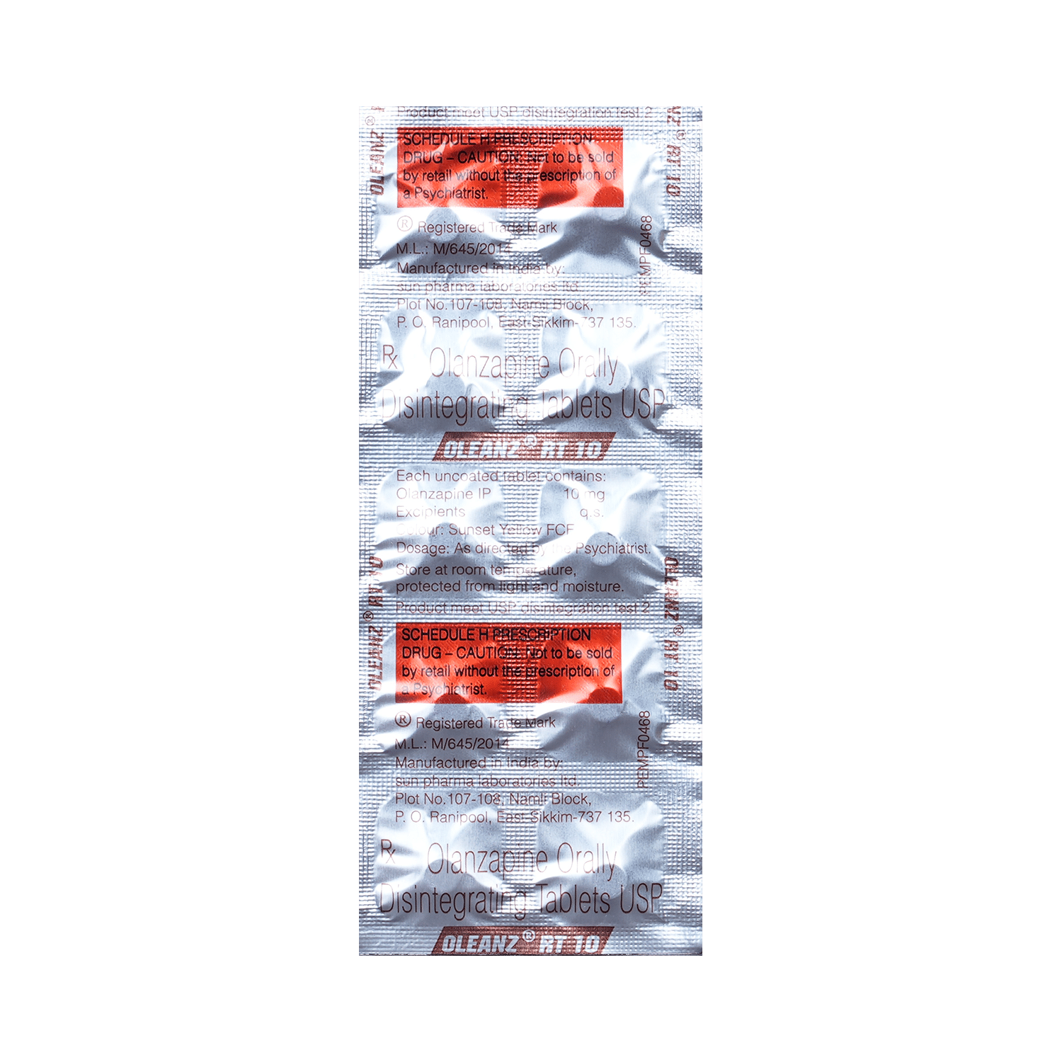 Oleanz RT 10 Disintegrating Tablet - Image 5