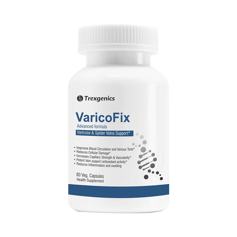 Trexgenics VaricoFix Advanced Formula Varicose Veins & Spider Veins Support Veg Capsule