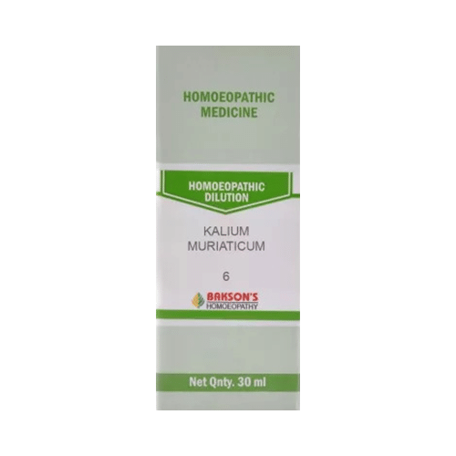 Bakson's Homeopathy Kalium Muriaticum Dilution 6 CH