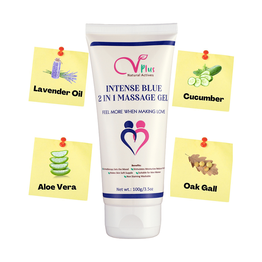 Vigini VPlus Natural Actives Intense Blue 2 in 1 Massage Gel