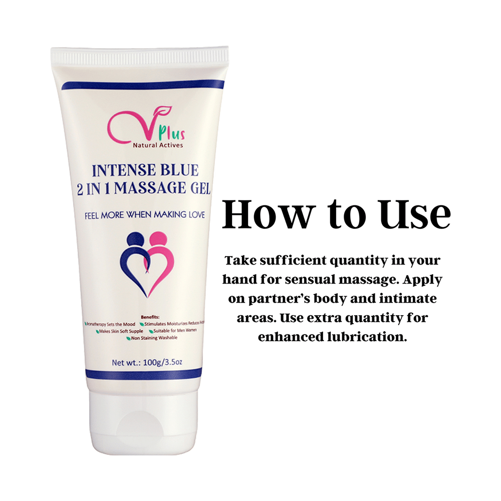 Vigini VPlus Natural Actives Intense Blue 2 in 1 Massage Gel - Image 3