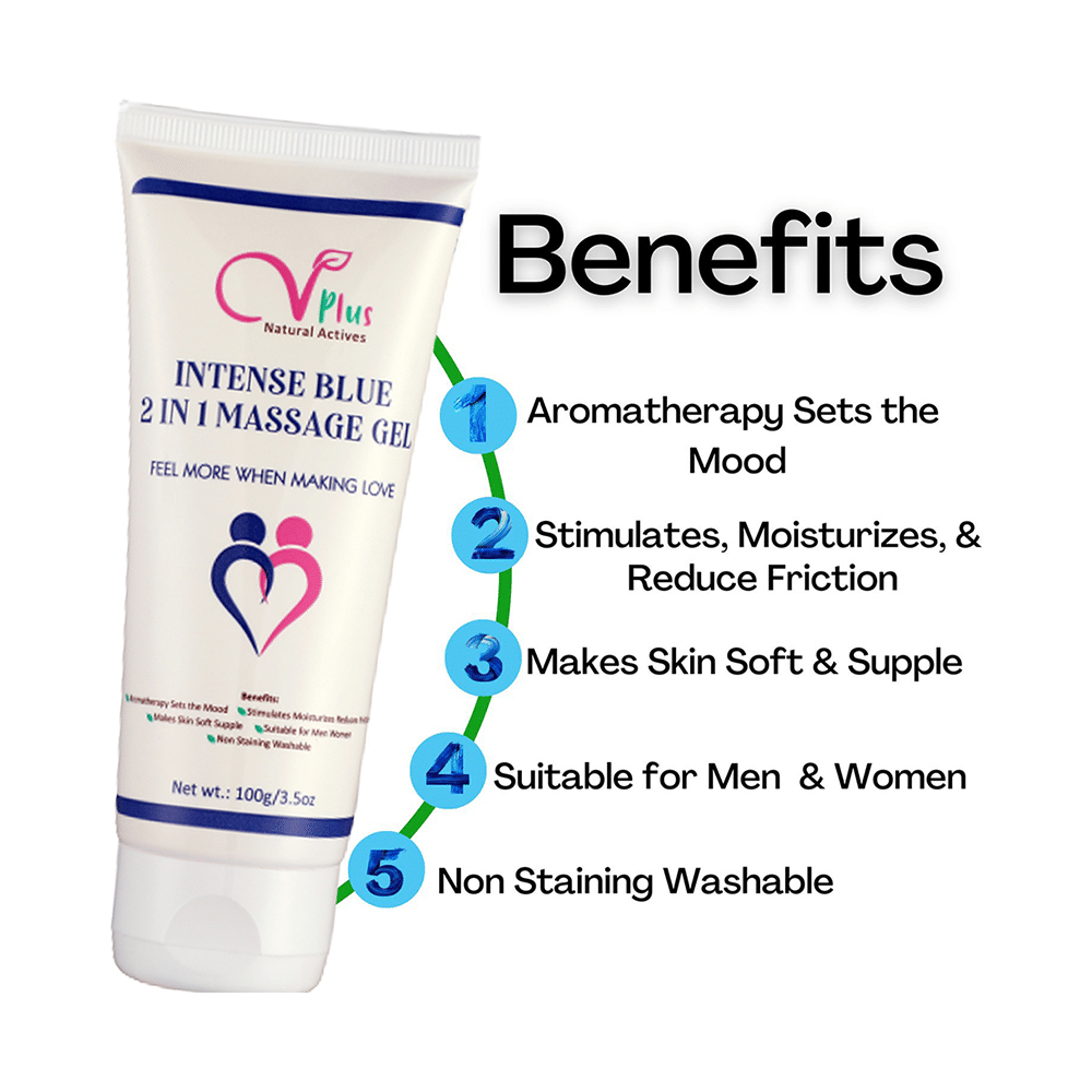 Vigini VPlus Natural Actives Intense Blue 2 in 1 Massage Gel - Image 2