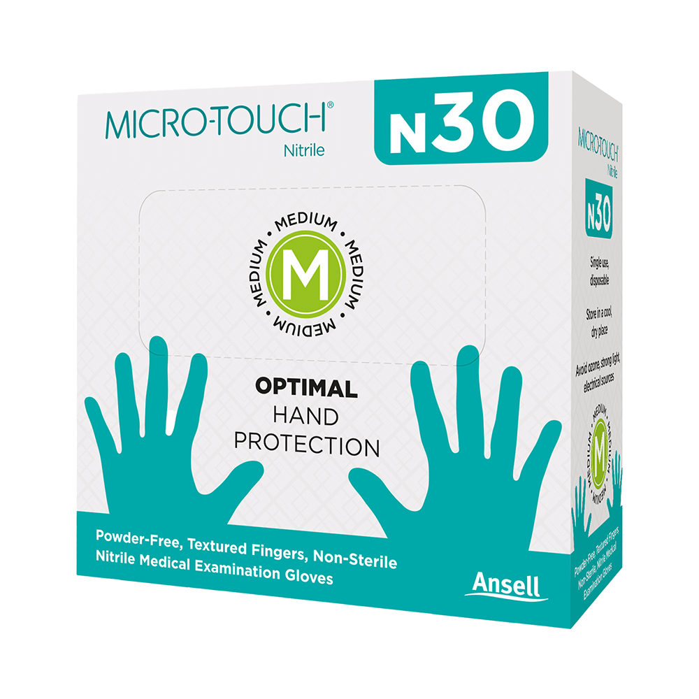 Ansell Micro-Touch N30 Nitrile Gloves (30 Each) Medium