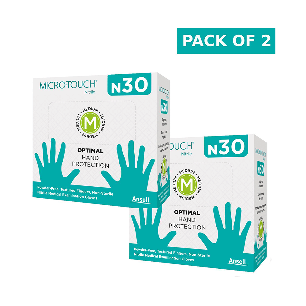 Ansell Micro-Touch N30 Nitrile Gloves (30 Each) Medium - Image 2