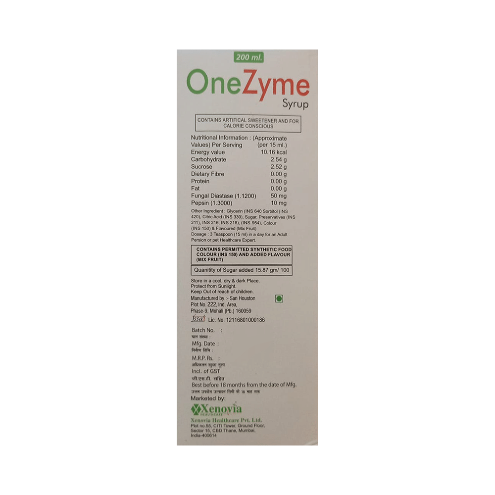 OneZyme Syrup Mixed Fruit - Image 2
