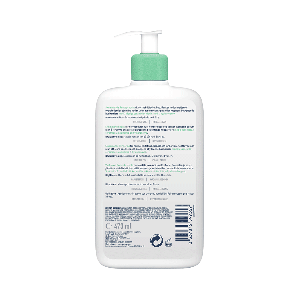 CeraVe Foaming Cleanser for Normal & Oily Skin - Image 2