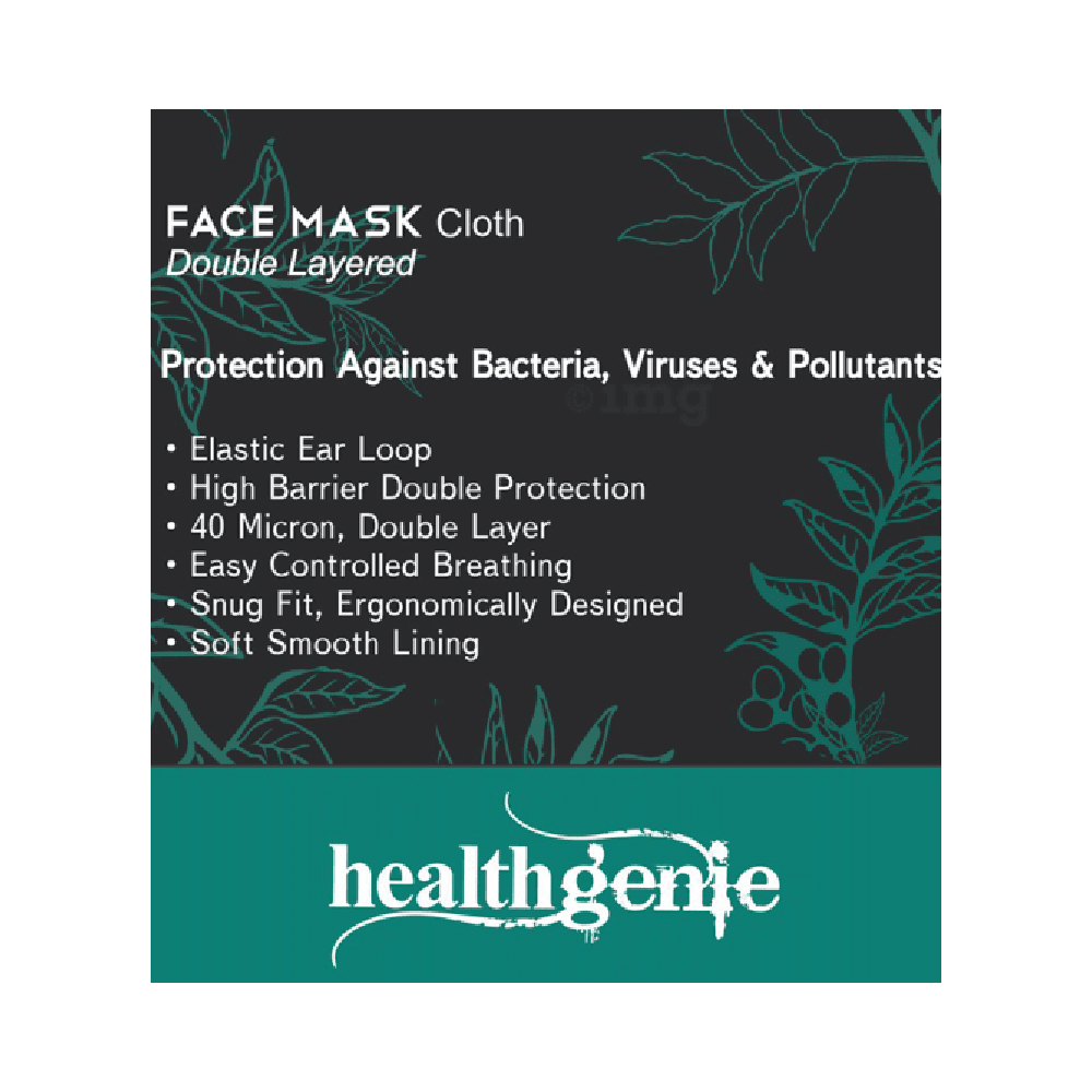 Healthgenie FM 101 Premium Quality Washable & Reusable Double Layered Cloth Face Mask Universal Green - Image 6