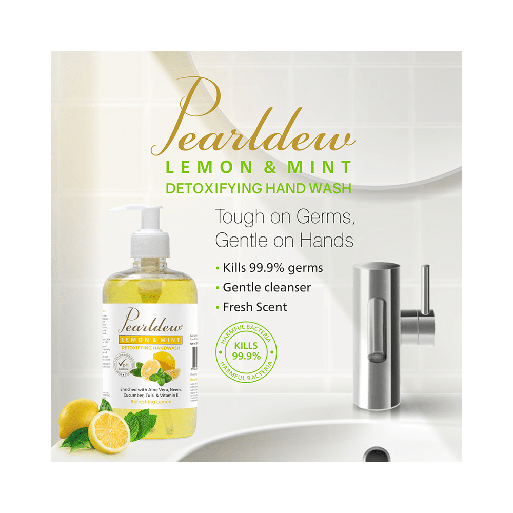 Pearldew Lemon & Mint Detoxifying Handwash (500ml Each) - Image 5