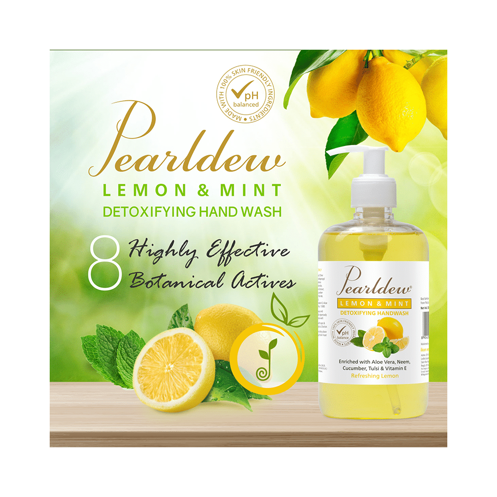 Pearldew Lemon & Mint Detoxifying Handwash (500ml Each) - Image 3
