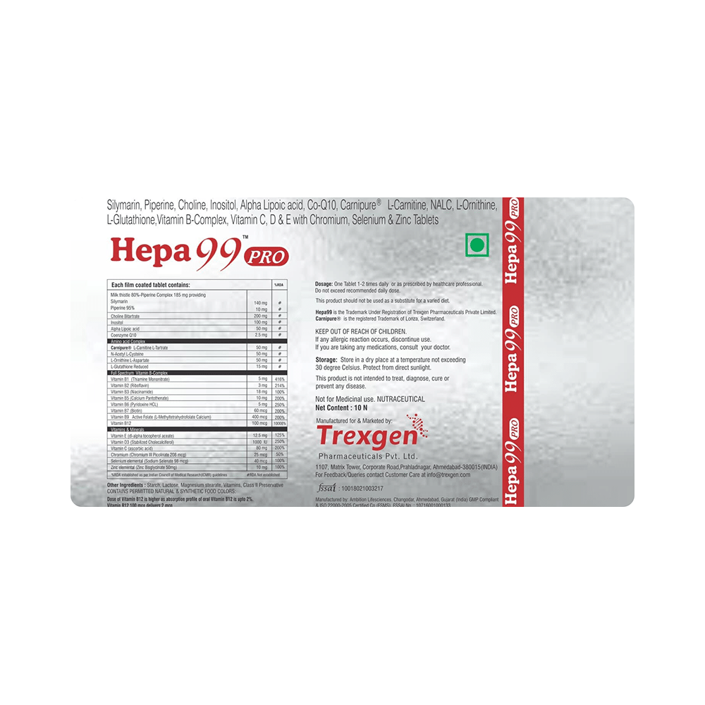 Trexgen Hepa 99 Pro Advanced Liver Care Tablet - Image 2