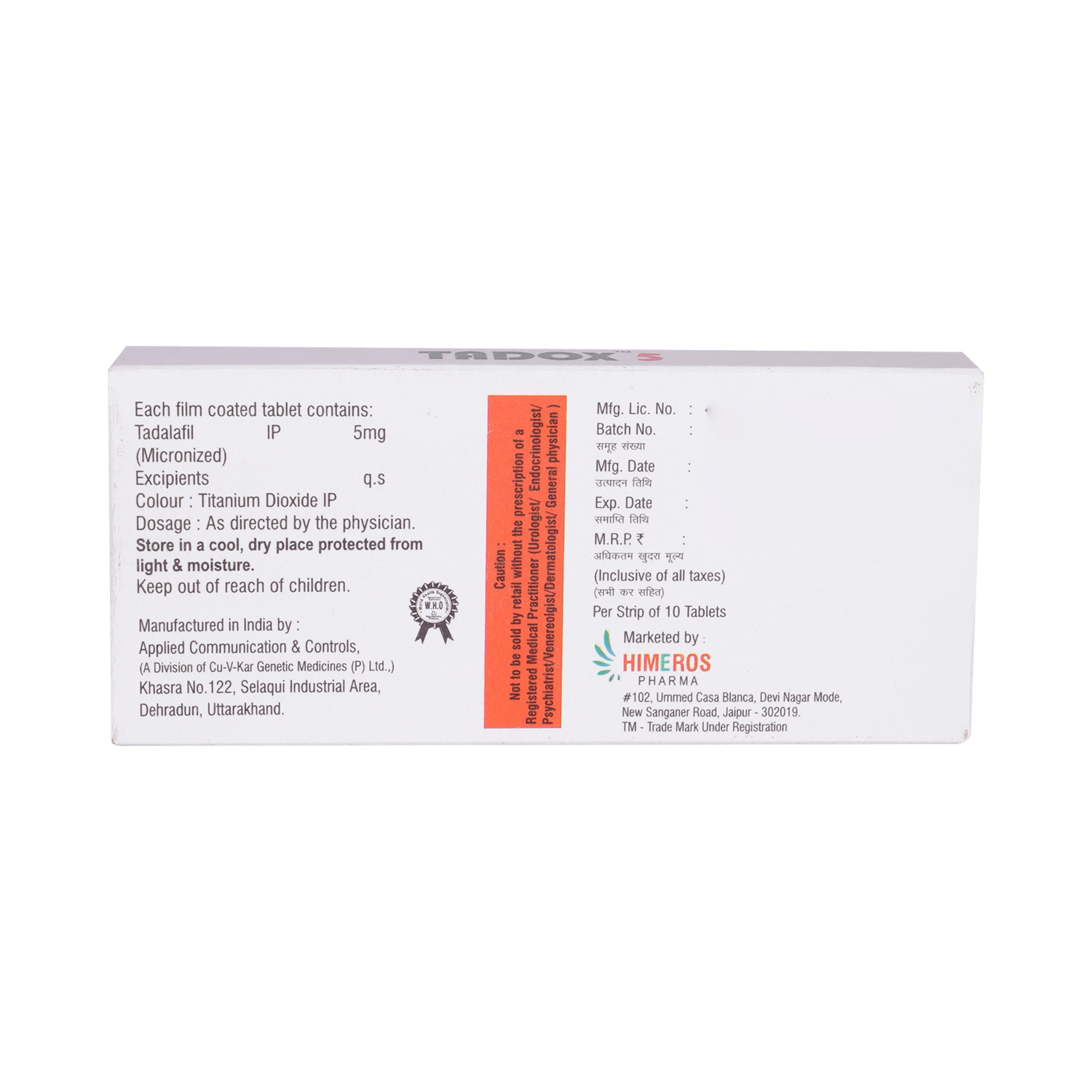 Tadox 5 Tablet - Image 3