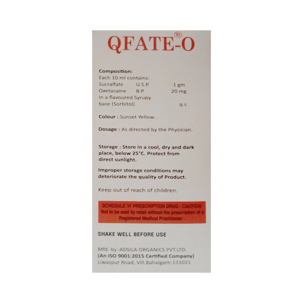 Qfate-O Oral Suspension Delicious Orange Sugar Free - Image 2