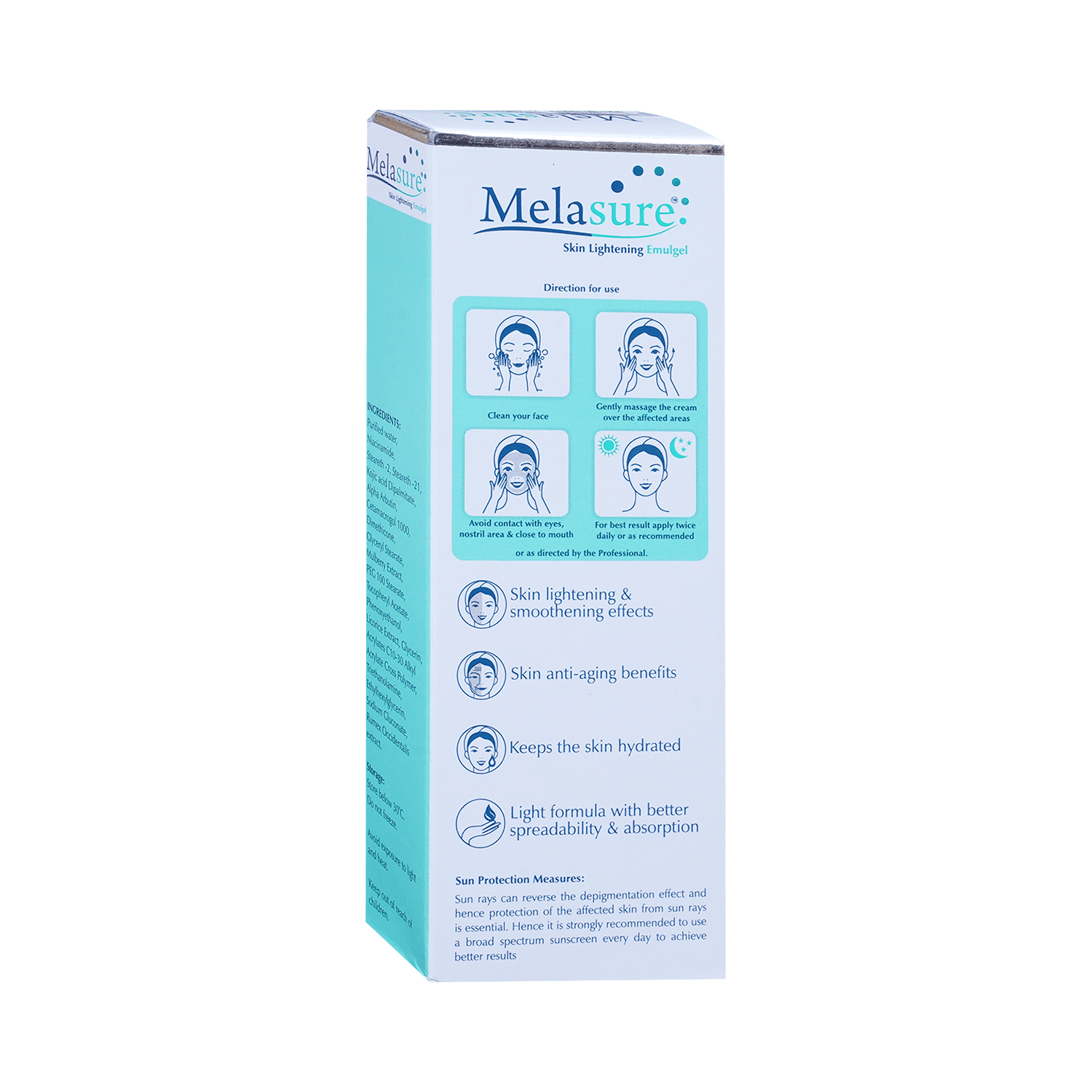 Melasure Skin Lightening Emulgel | For All Skin Types | Paraben, Steroid & Fragrance-Free - Image 4