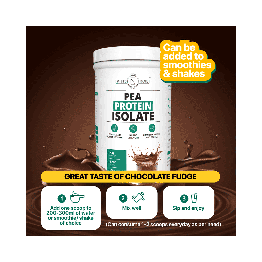 Nature's Island Pea Protein Isolate Powder Chocolate Fudge - Image 8
