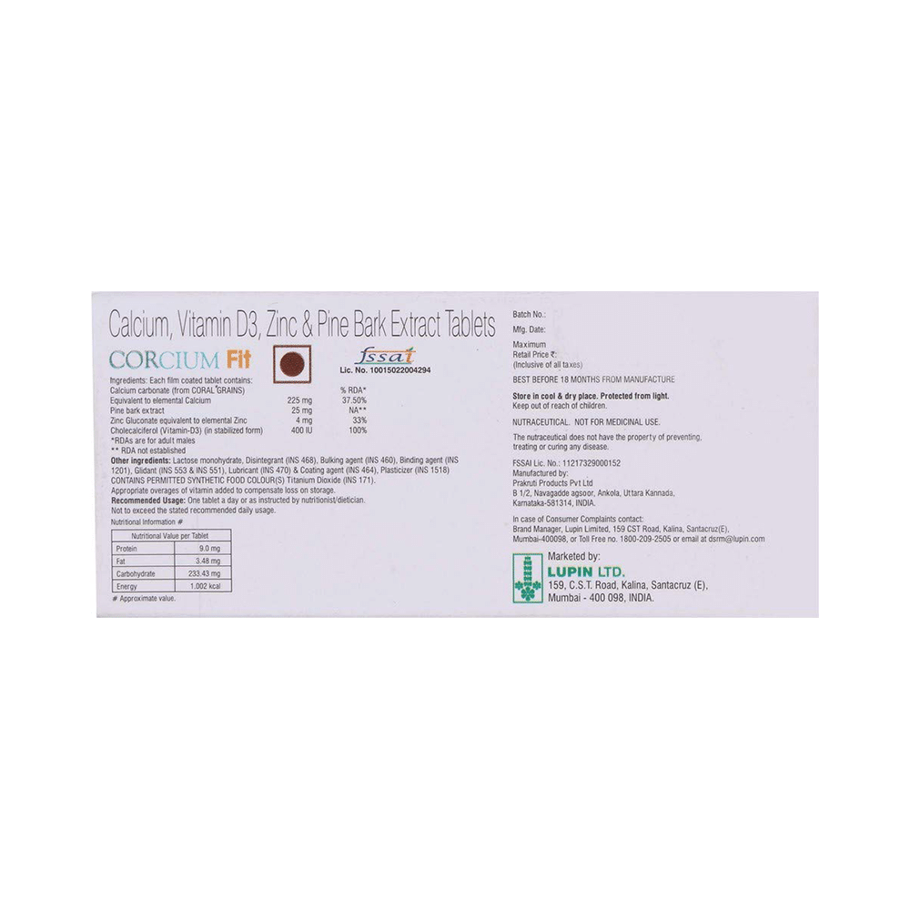 Corcium Fit Tablet - Image 2