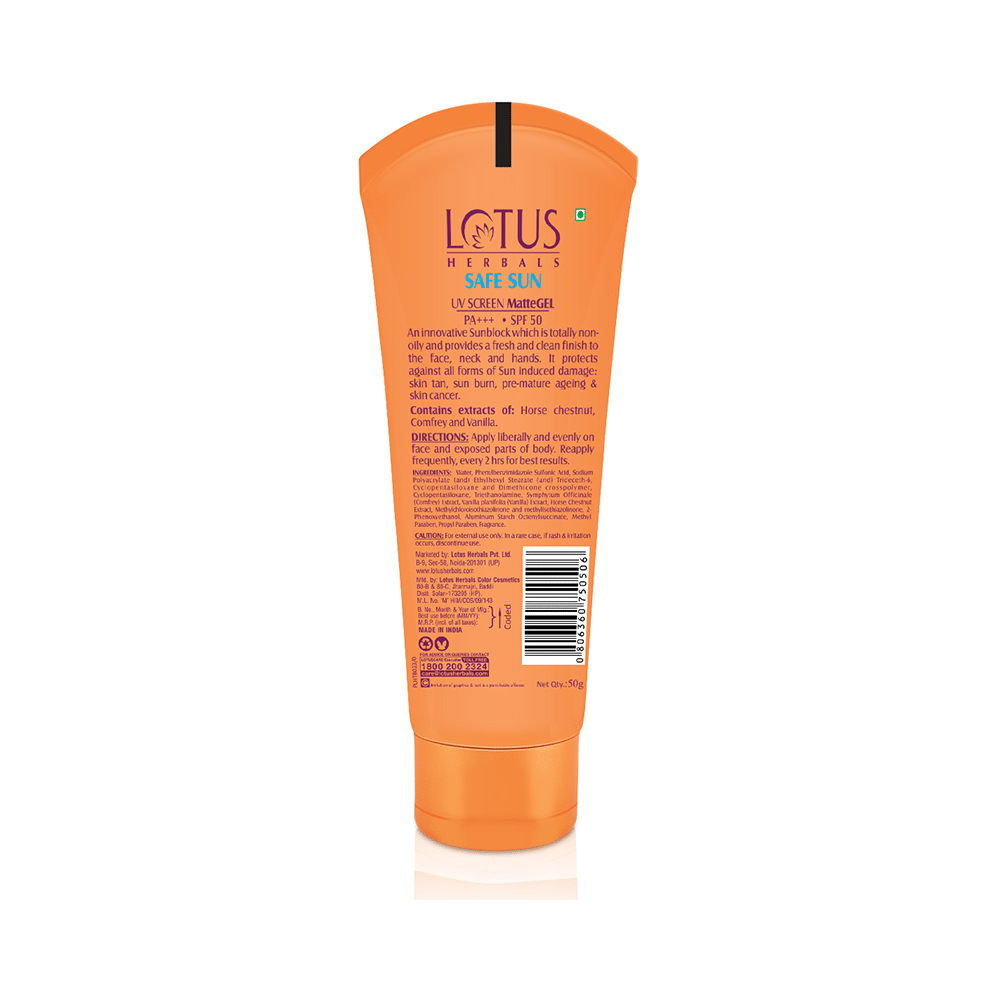 Lotus Herbals Safe Sun UV Screen Matte Gel PA+++ SPF 50 - Image 2