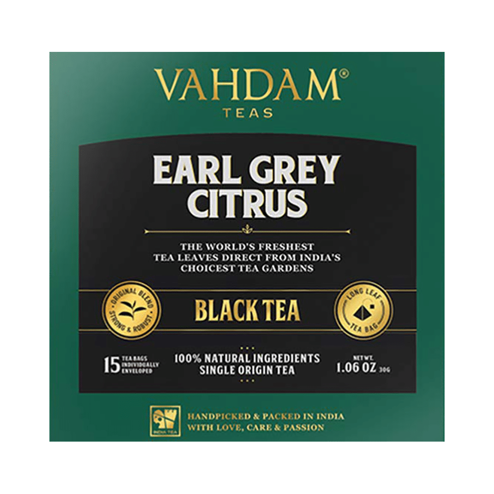 Vahdam Earl Grey Citrus Teas Black Tea (2gm Each) - Image 1