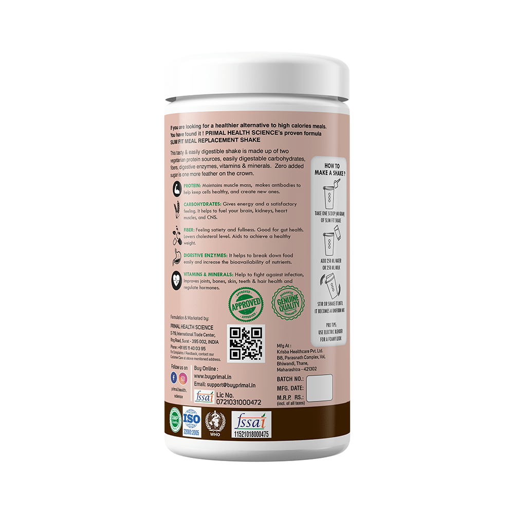 Primal Health Science Slim Fit Meal Replacement Shake  Powder Chocolate - Image 3