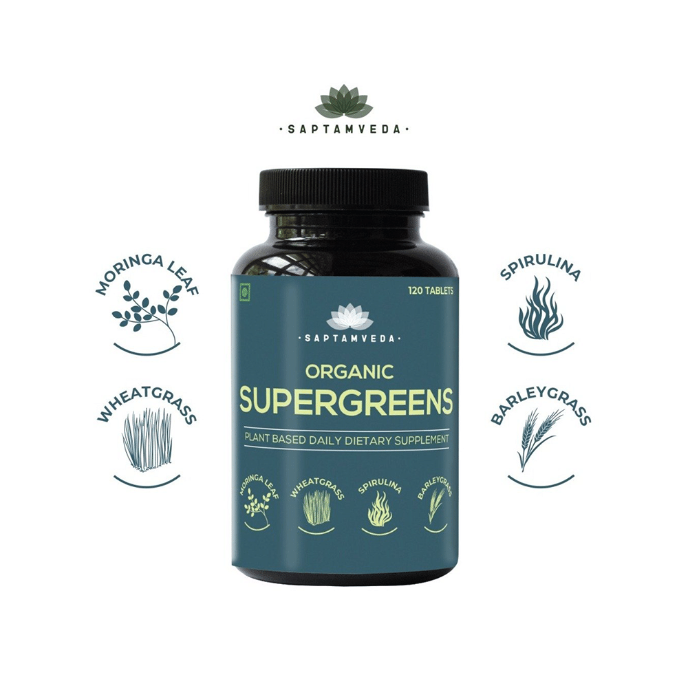Saptamveda Organic Supergreens Tablet (120 Each) - Image 3