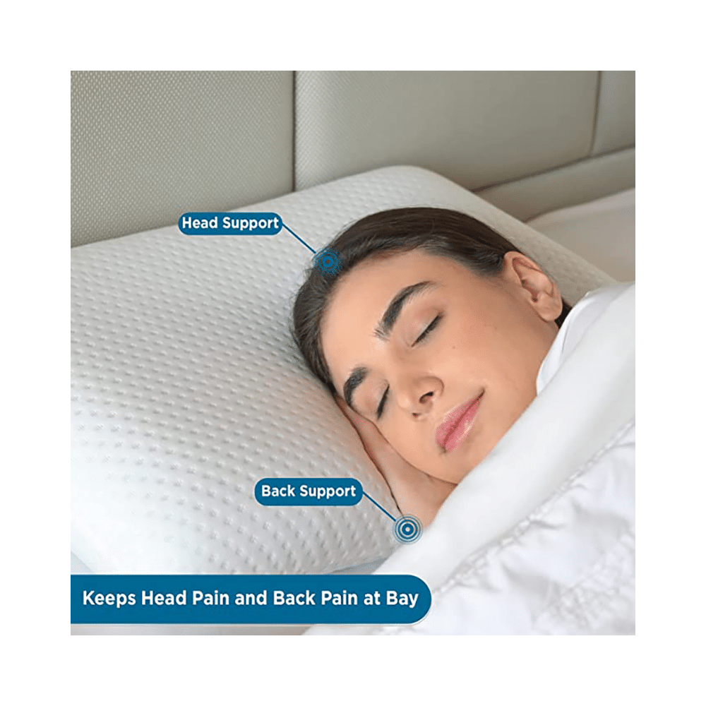 Sleepsia Memory Foam Pillow for Shoulder and Neck Pain White - Image 5