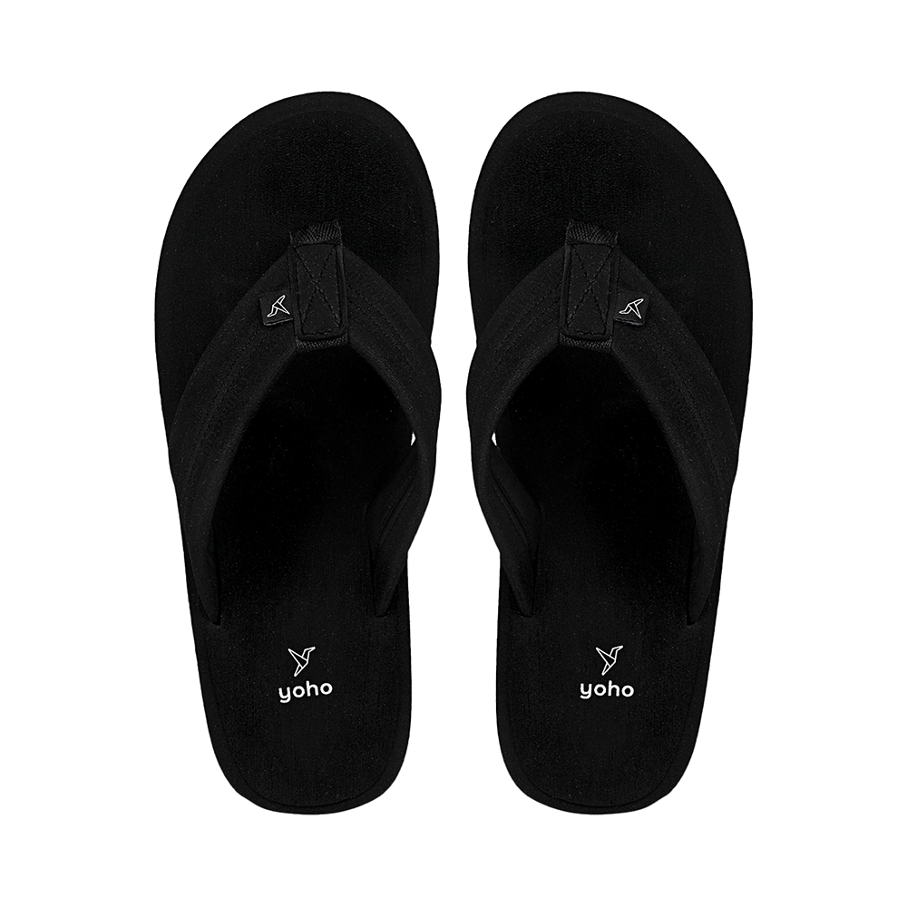 Yoho Lifestyle Doctor Ortho Soft Comfortable and Stylish Flip Flop Slippers for Women Classic Black 6 - Image 3