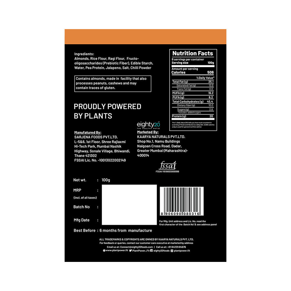 Plant Power High Protein Coated Nuts Jalapeno Almond - Image 2