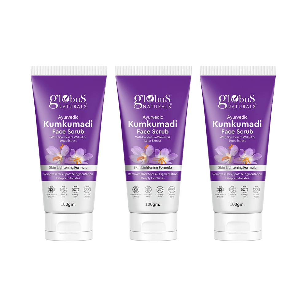 Globus Naturals Ayurvedic Kumkumadi Face Scrub (100gm Each) - Image 1