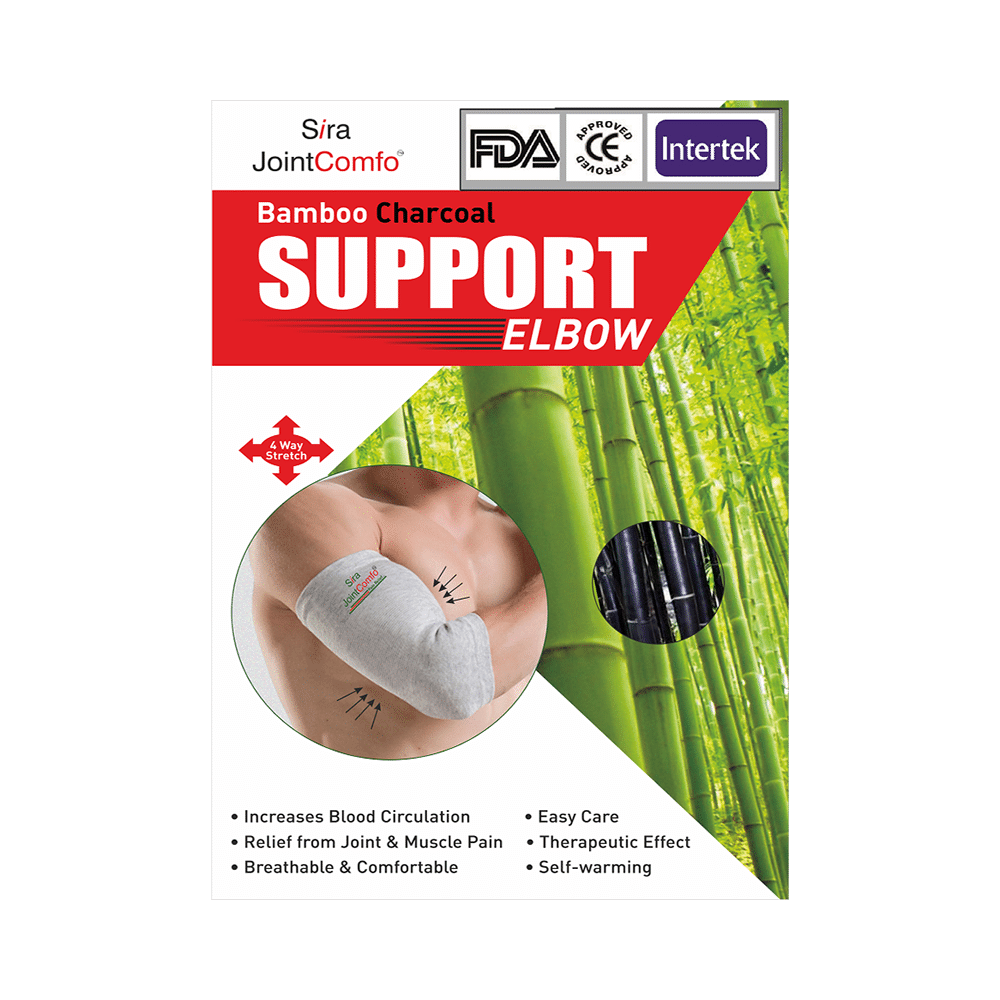 Sira Bamboo Charcoal Elbow Sleeve Support - Image 2
