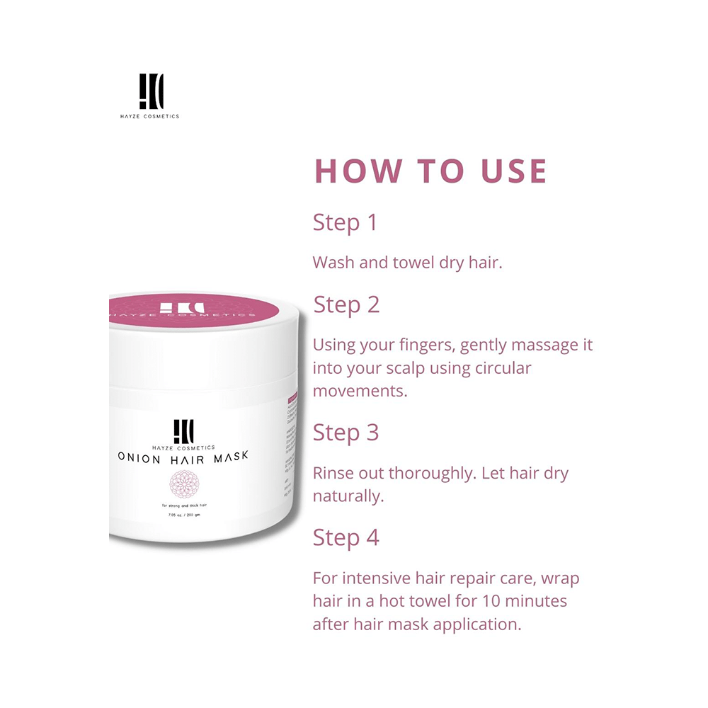 Hayze Cosmetics Onion Hair Mask - Image 5