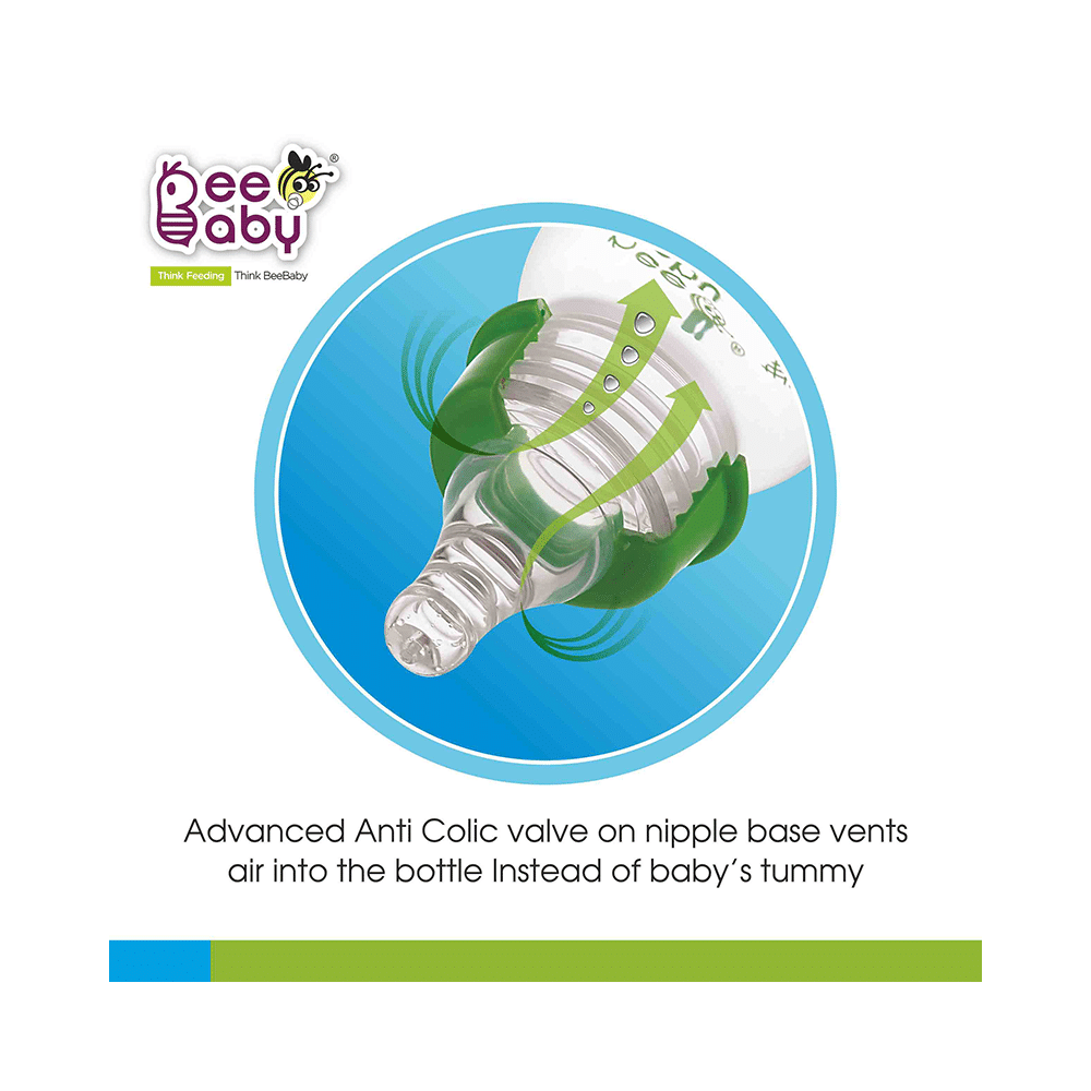BeeBaby Basic Slim Neck Baby Feeding Bottle with Anti 4 Months+ Green - Image 5