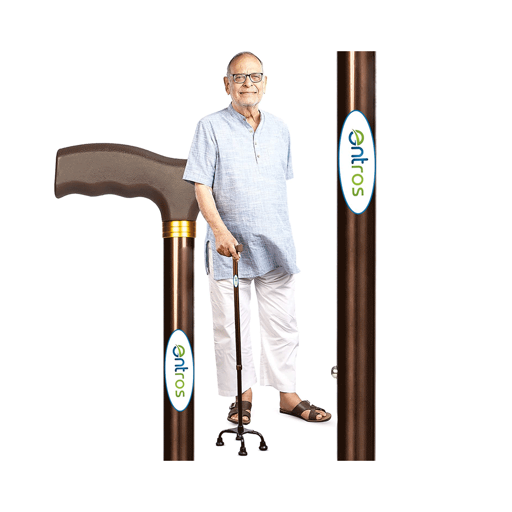 Entros KL934 4 Leg Color Coated Straight Walking Stick - Image 2