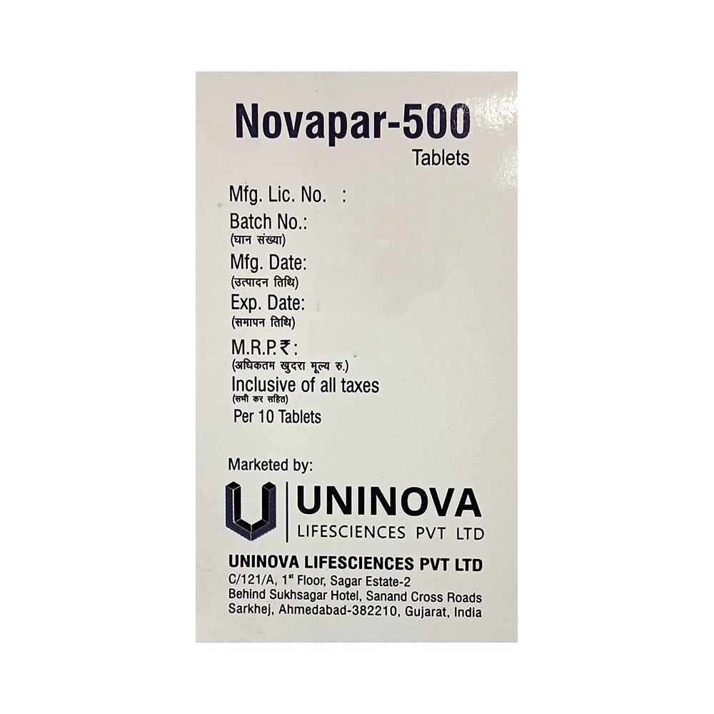 Novapar 500 Tablet - Image 3