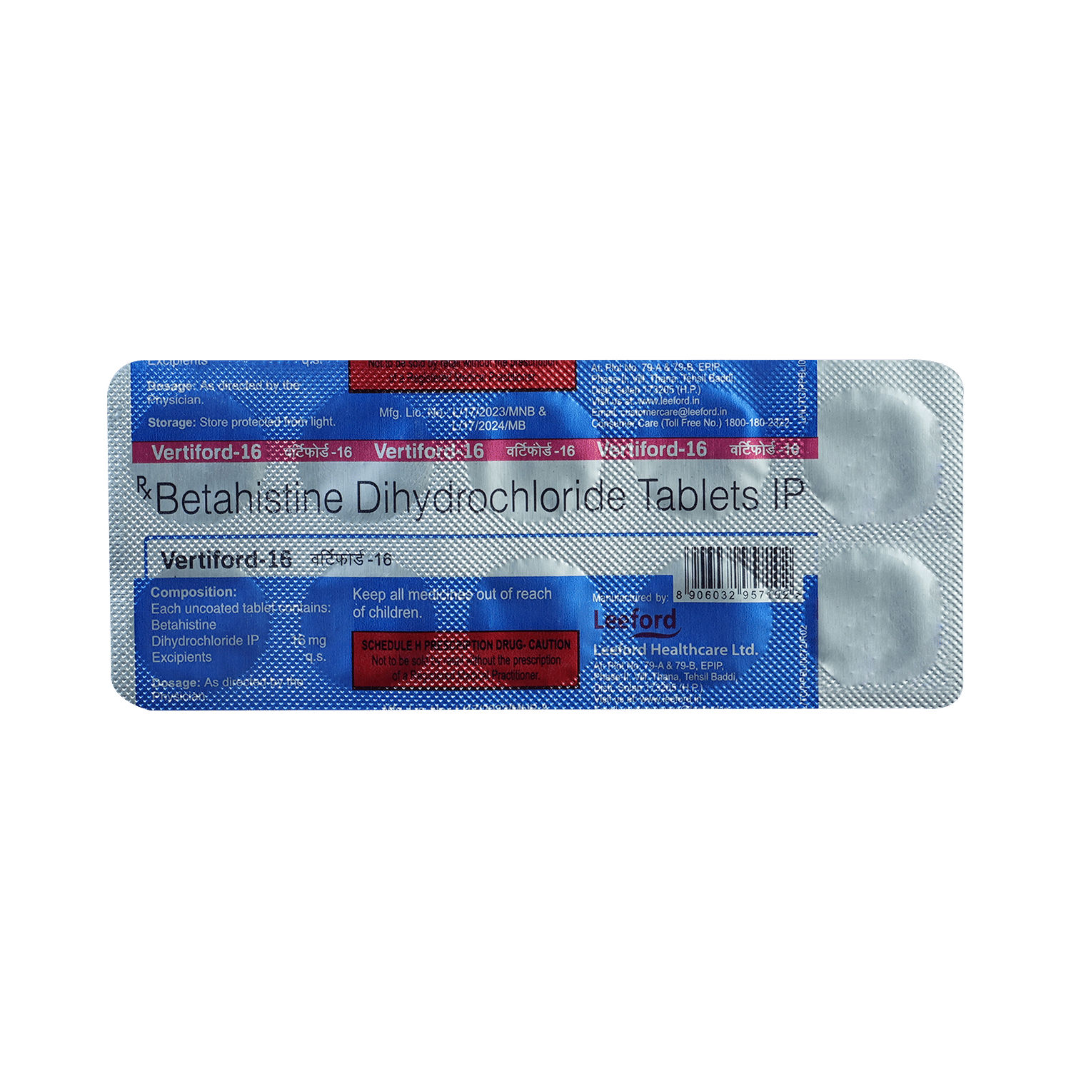 Vertiford 16mg Tablet - Image 6