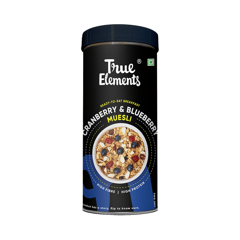 True Elements Cranberry and Blueberry Muesli - Image 1