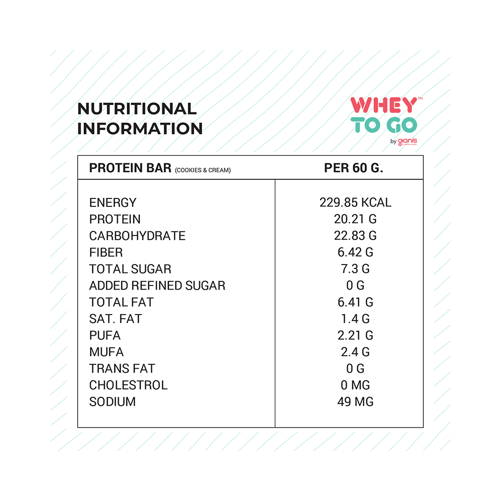 Whey To Go Protein Bar Cookies & Cream - Image 7