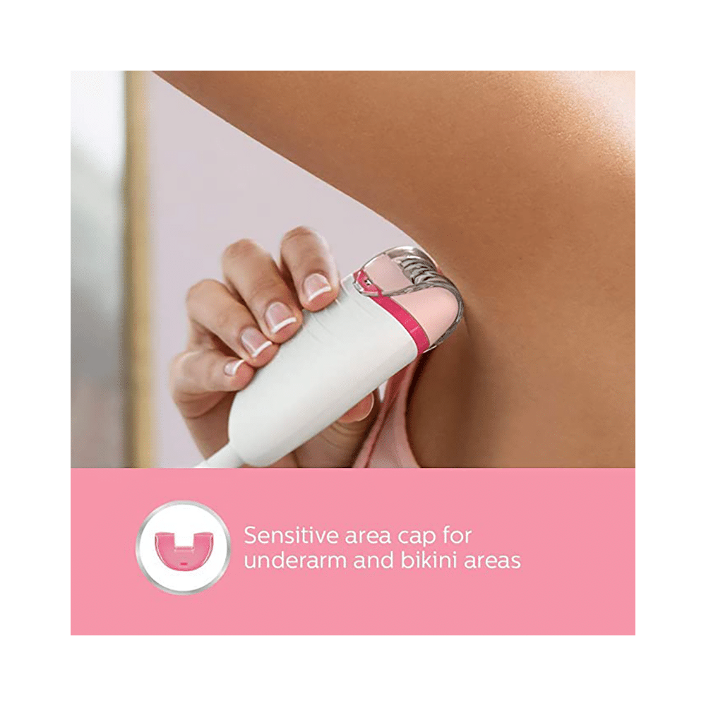 Philips BRE235/00 Corded Compact Epilator Pink and White - Image 6