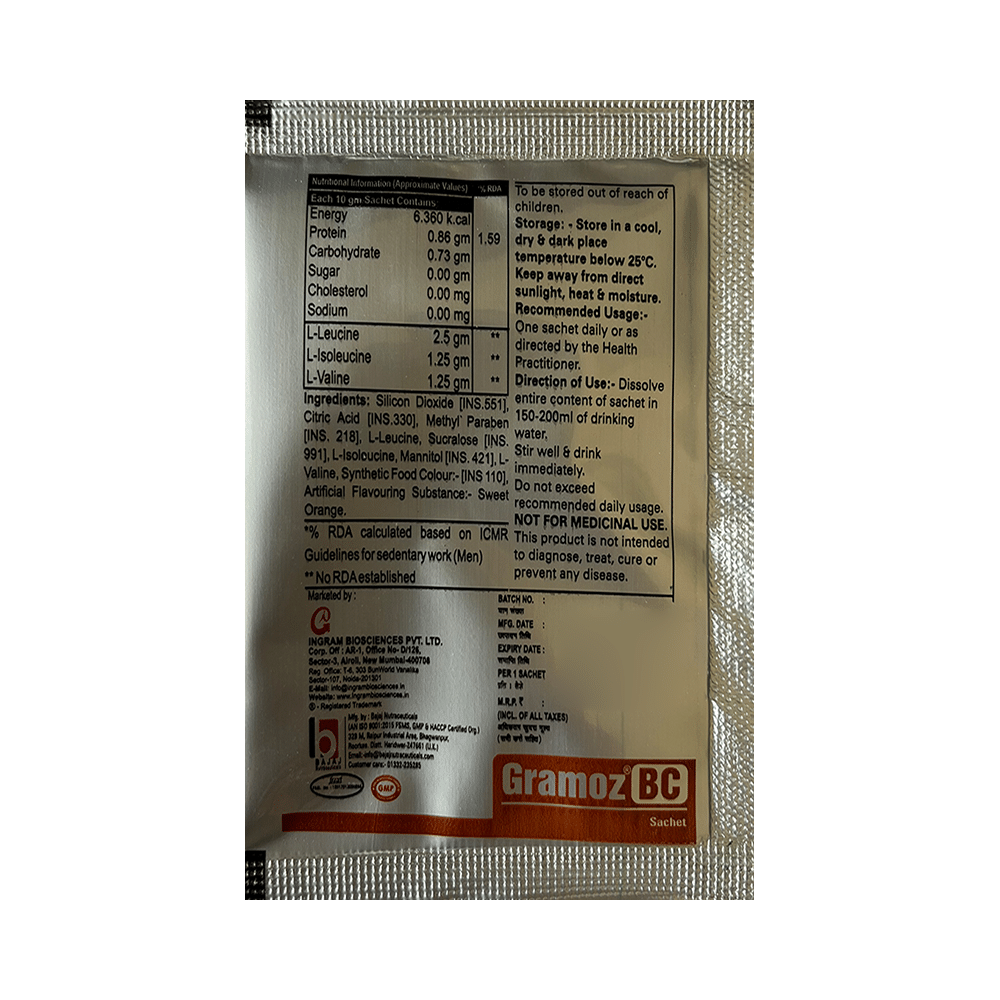 Gramoz BC Sachet Orange Sugar Free & Gluten Free - Image 4