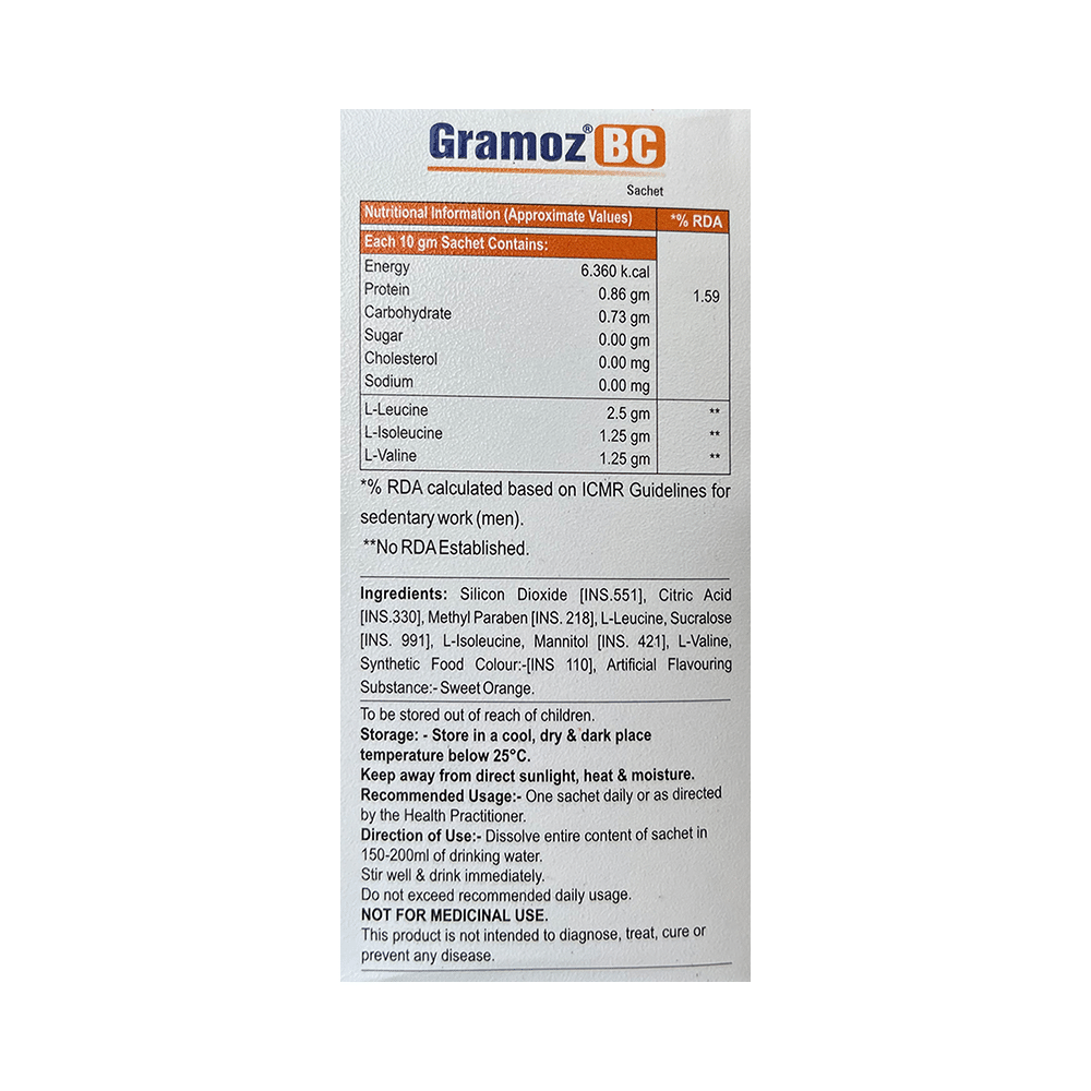 Gramoz BC Sachet Orange Sugar Free & Gluten Free - Image 2