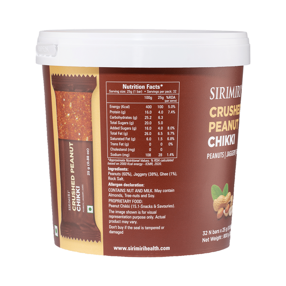Sirimiri Crushed Peanut Chikki Bar (25gm Each) - Image 2