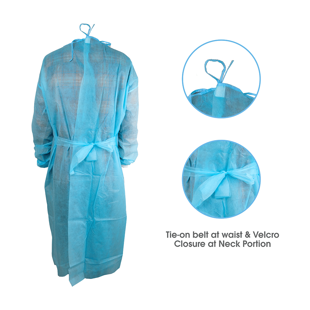 NMPL Hygiene Care Surgical Gown Blue - Image 3