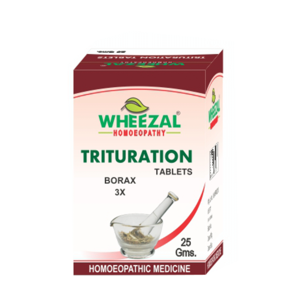 Wheezal Borax Trituration Tablet 3X - Image 1